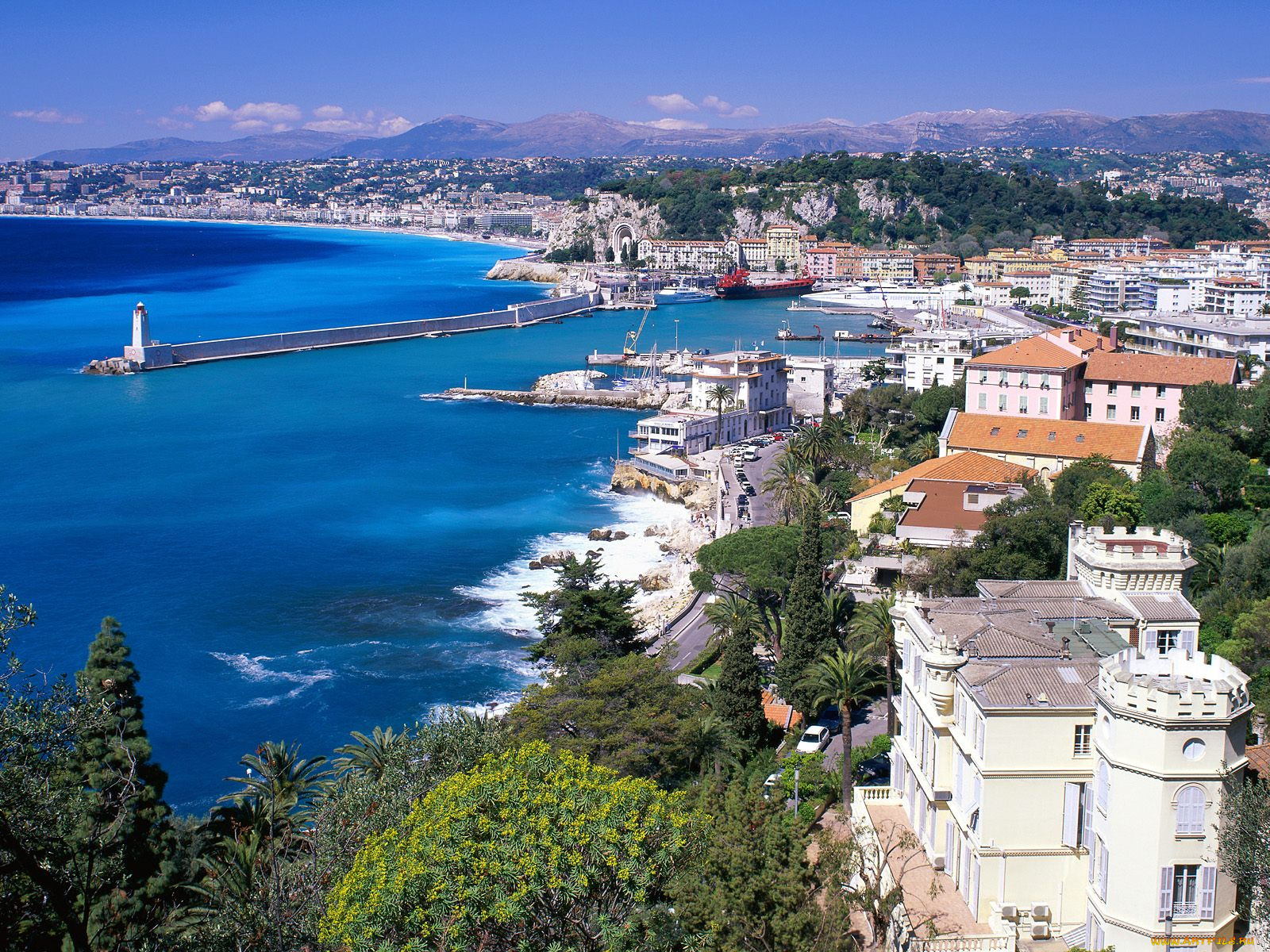 coastal, view, nice, france, , 